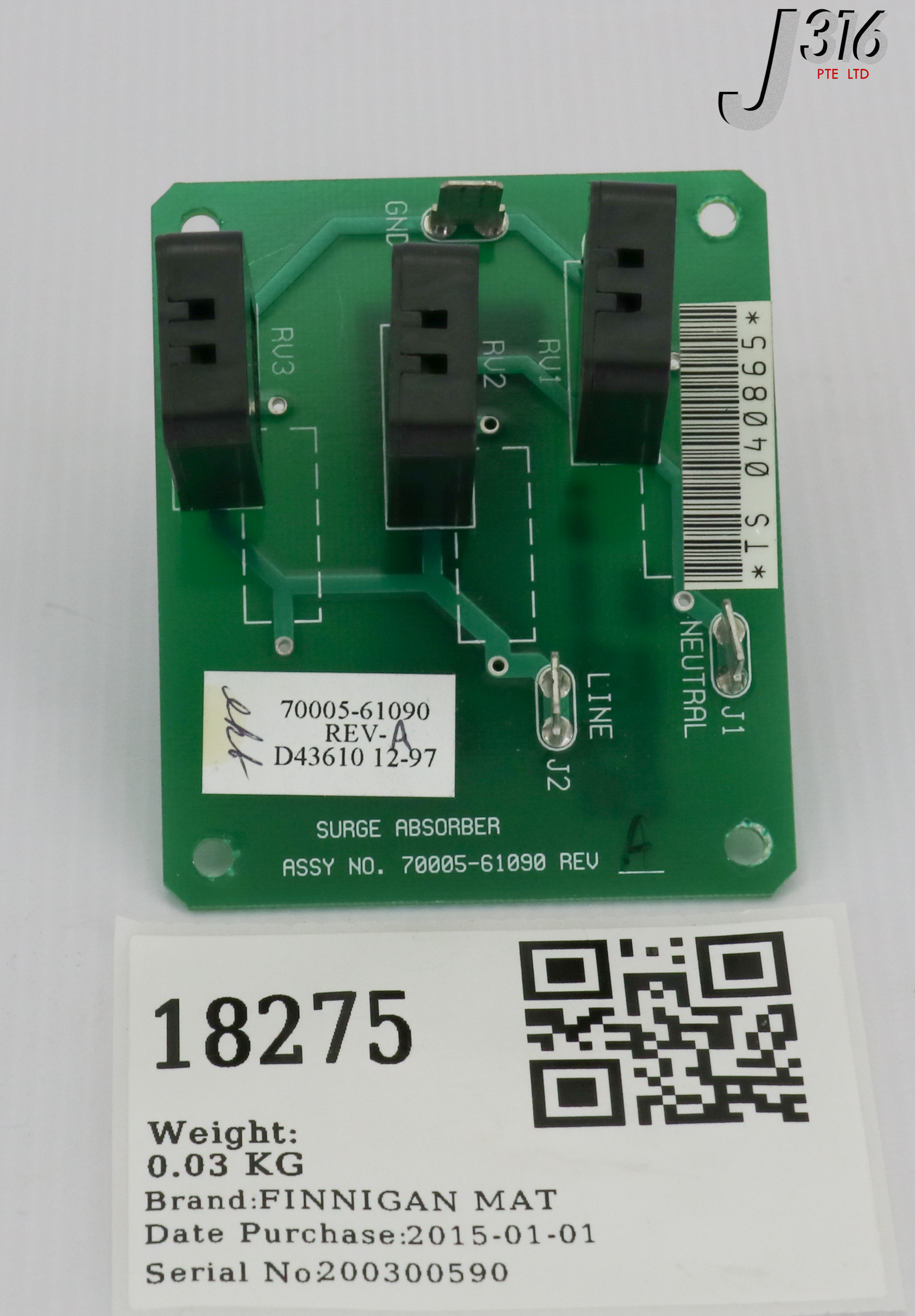 18275 FINNIGAN MAT PCB, SURGE ABSORBER, 70005-21090 70005-61090 | eBay